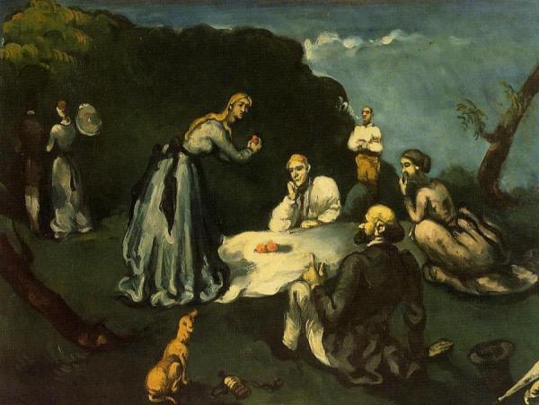 Luncheon On The Grass by Paul Cezanne Oil Painting Reproductions