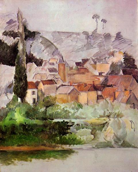 Medan: Chateau And Village by Paul Cezanne Oil Painting Reproductions