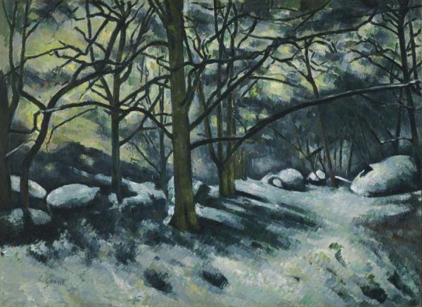 Melting Snow, Fontainebleau by Paul Cezanne
