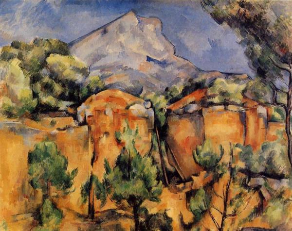 Mont Sainte-victoire Seen From The Bibemus Quarry by Paul Cezanne