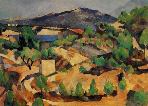 Mountains Seen From L'estaque by Paul Cezanne