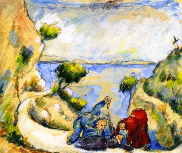 Murder In The Ravine by Paul Cezanne