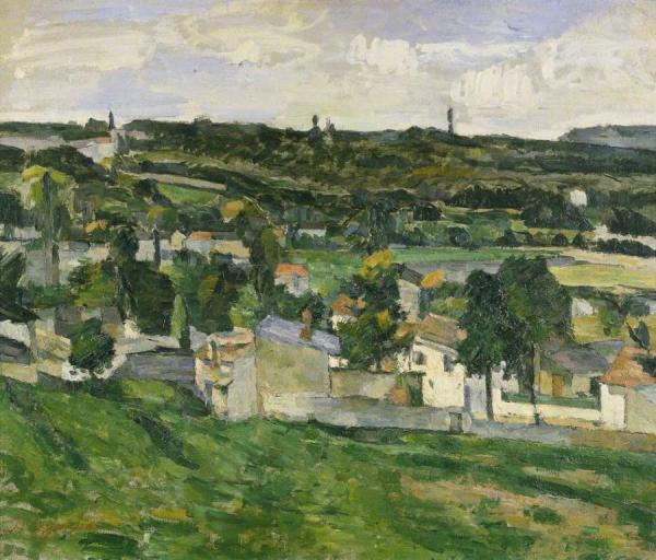 Near Auvers-sur-oise by Paul Cezanne Oil Painting Reproductions