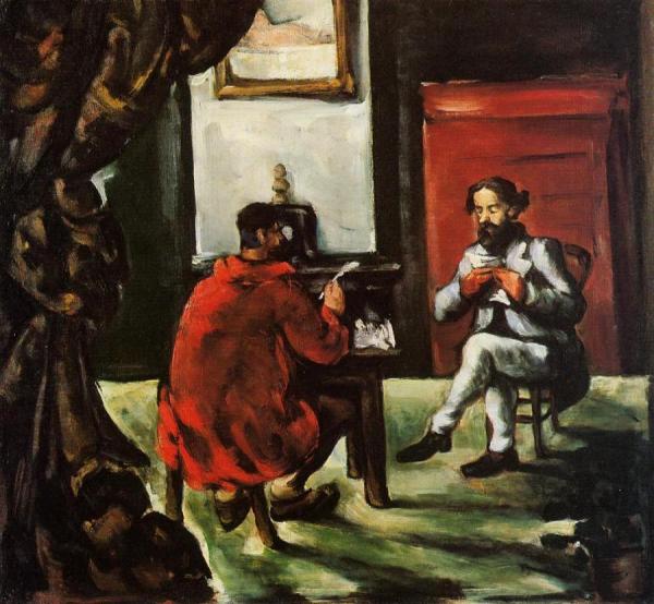 Paul Alexis Reading At Zola's House by Paul Cezanne Oil Painting Reproductions