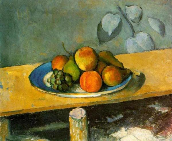 Peaches, Pears And Grapes by Paul Cezanne