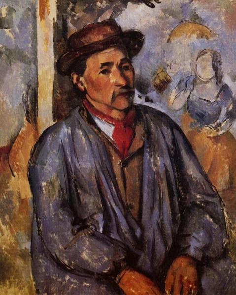 Peasant In A Blue Smock by Paul Cezanne