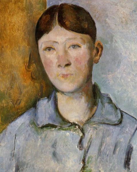 Portrait Of Madame Cezanne by Paul Cezanne