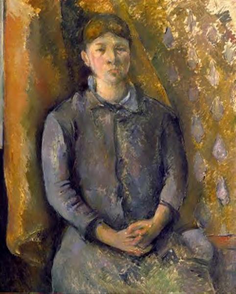Portrait Of Madame Cezanne by Paul Cezanne