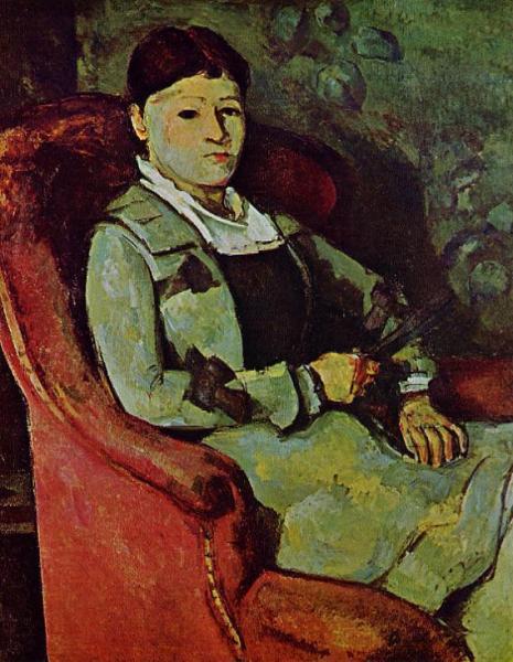 Portrait Of Madame Cezanne by Paul Cezanne