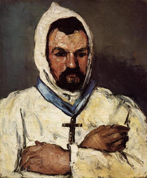 Portrait Of Uncle Dominique As A Monk by Paul Cezanne