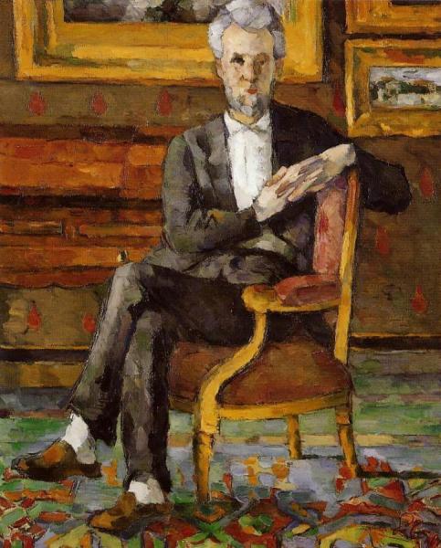 Portrait Of Victor Chocquet, Seated by Paul Cezanne Oil Painting Reproductions