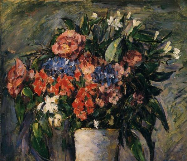 Pot Of Flowers by Paul Cezanne Oil Painting Reproductions