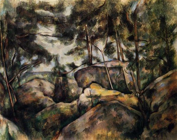 Rocks At Fountainebleau by Paul Cezanne Oil Painting Reproductions