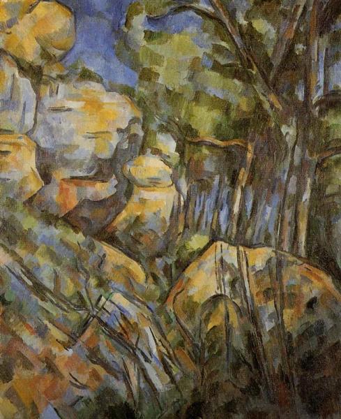 Rocks Near The Caves Above The Chateau Noir by Paul Cezanne Oil Painting Reproductions