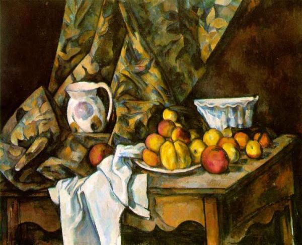 Still Life With Flower Holder by Paul Cezanne Oil Painting Reproductions