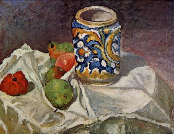 Still Life With Italian Earthenware by Paul Cezanne Oil Painting Reproductions