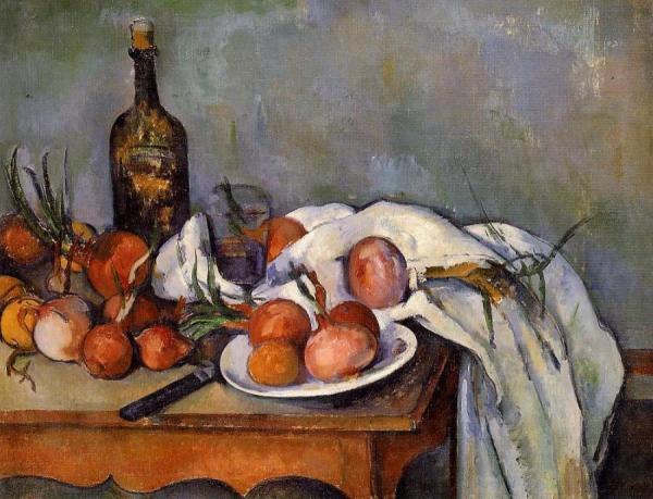 Still Life With Red Onions by Paul Cezanne Oil Painting Reproductions