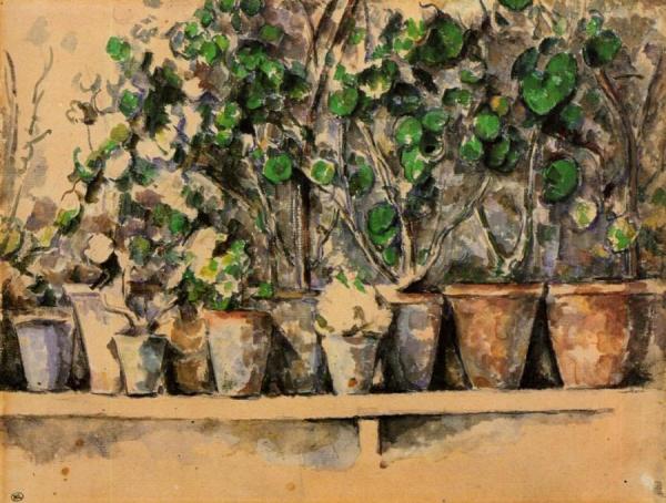 The Flower Pots by Paul Cezanne Oil Painting Reproductions