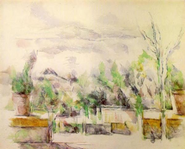 The Garden Terrace At Les Lauves by Paul Cezanne