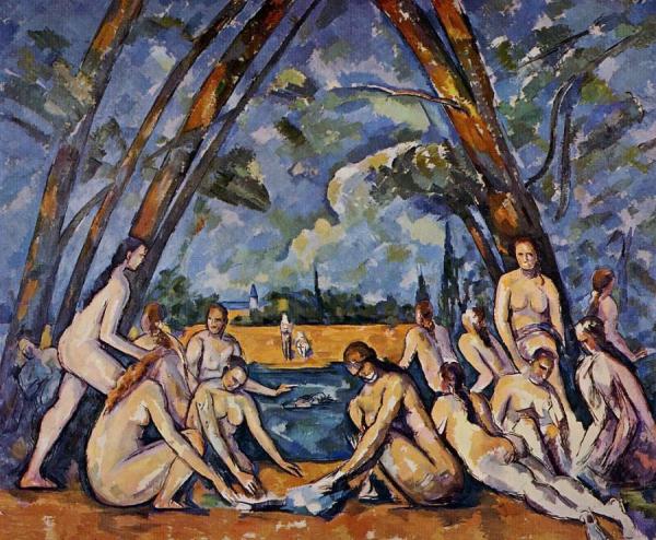 The Large Bathers by Paul Cezanne