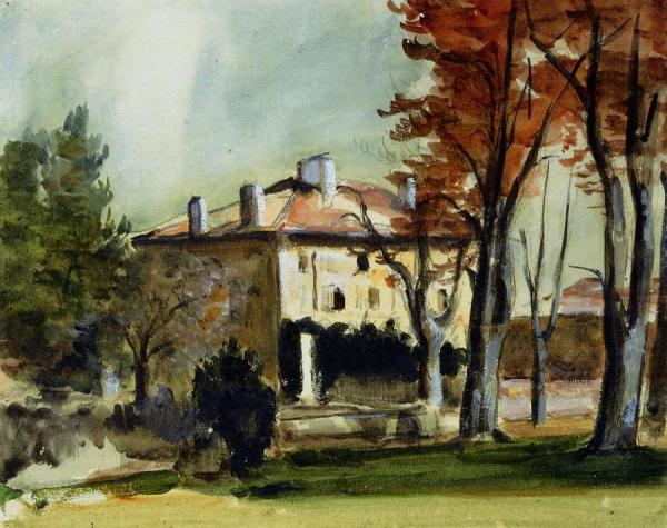 The Manor House At Jas De Bouffan by Paul Cezanne Oil Painting Reproductions