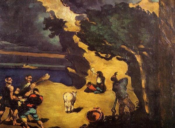 The Robbers And The Donkey by Paul Cezanne