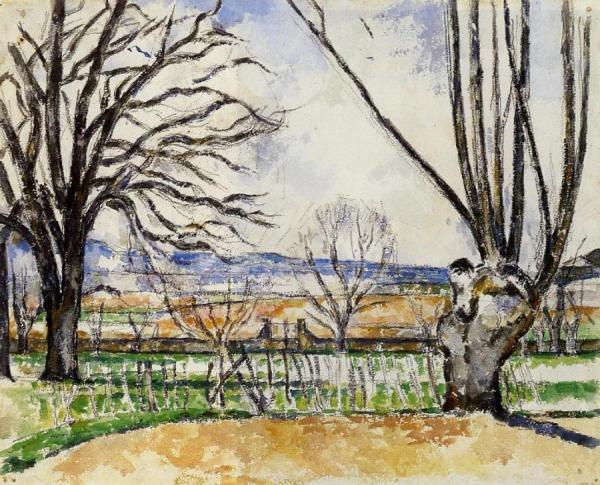 The Trees Of Jas De Bouffan In Spring by Paul Cezanne Oil Painting Reproductions