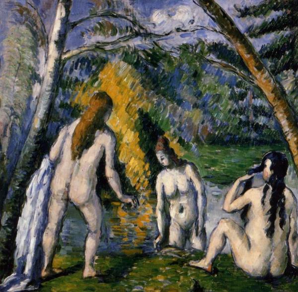 Three Bathers by Paul Cezanne