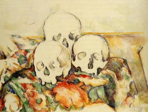 Three Skulls by Paul Cezanne
