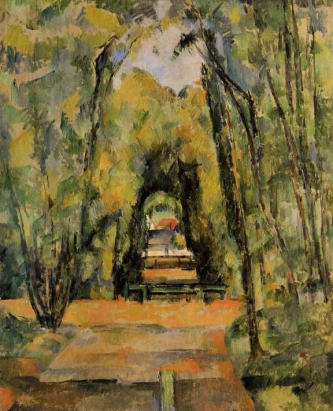 Tree Lined Lane At Chantilly by Paul Cezanne