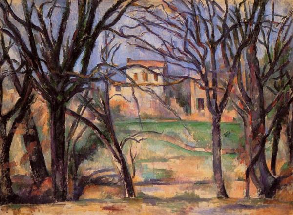 Trees And Houses by Paul Cezanne Oil Painting Reproductions