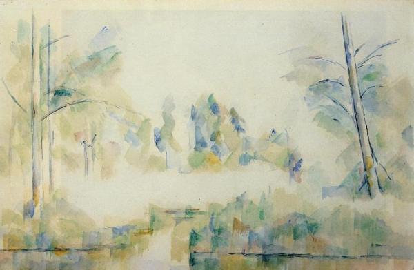Trees By The Water by Paul Cezanne Oil Painting Reproductions