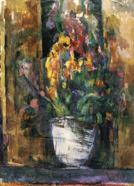 Vase Of Flowers by Paul Cezanne Oil Painting Reproductions