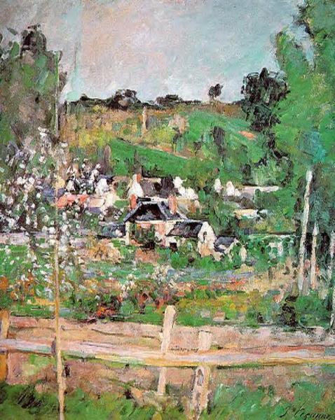 View Of Auvers-sur-oise by Paul Cezanne