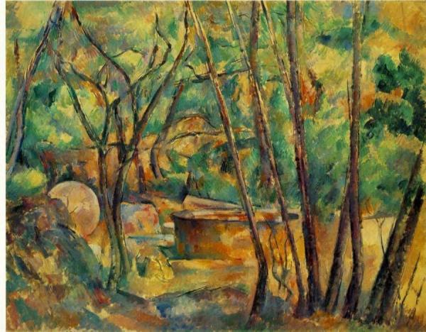 Well, Millstone And Cistern Under Trees by Paul Cezanne Oil Painting Reproductions