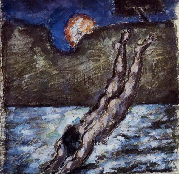 Woman Diving Into Water by Paul Cezanne