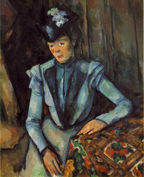 Woman In Blue by Paul Cezanne