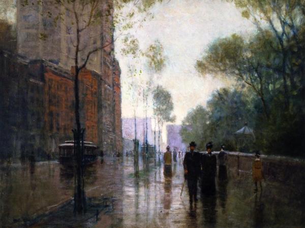 Paul Cornoyer A Rainy Day In New York