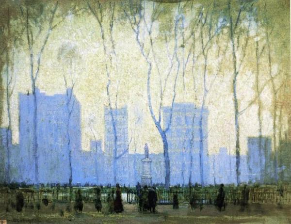 Bryant Park by Paul Cornoyer Oil Painting Reproductions