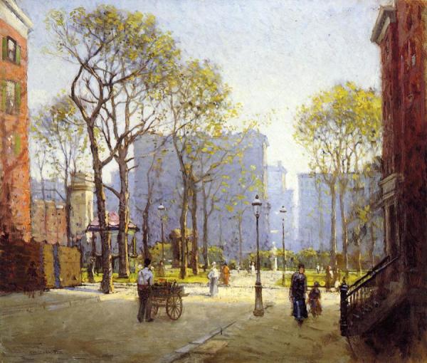 Late Afternoon, Washington Square by Paul Cornoyer