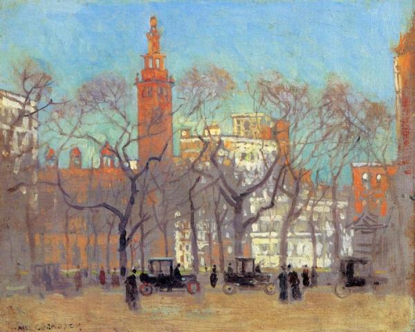 Madison Square On A Sunny Day by Paul Cornoyer Oil Painting Reproductions
