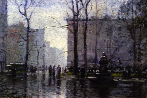 Rainy Day, New York City by Paul Cornoyer Oil Painting Reproductions