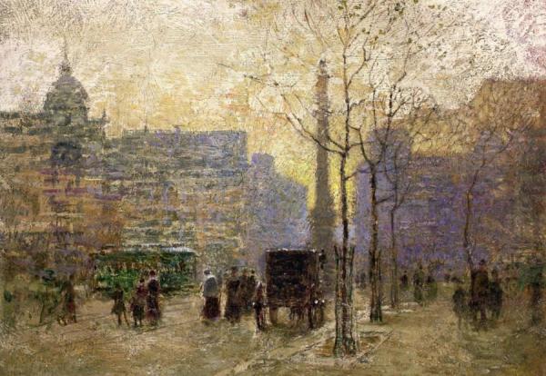 Paul Cornoyer View Of New York At 59th Street