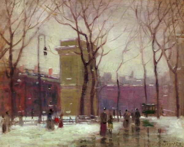Paul Cornoyer Winter, Washington Square