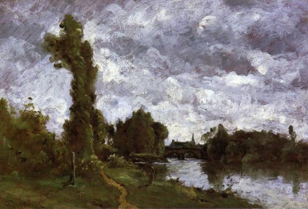 Banks Of A River by Paul-desire Trouillebert Oil Painting Reproductions