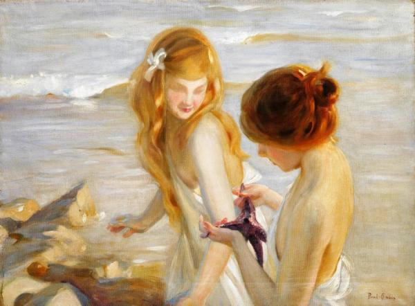 Two Young Girls With A Starfish by Paul Emile Chabas Oil Painting Reproductions