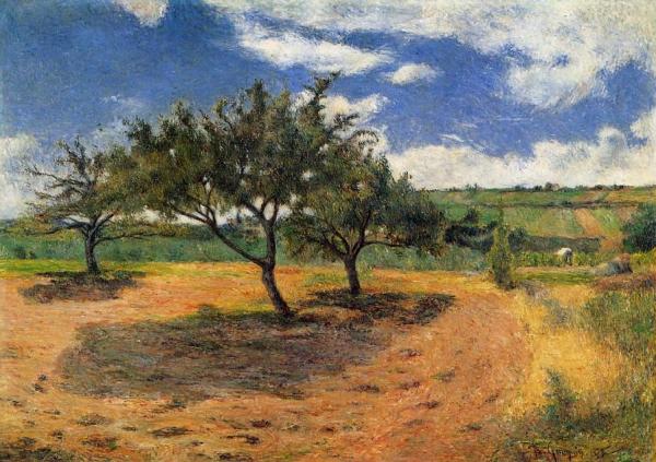 Apple Trees At L'hermitage Iii by Paul Gauguin