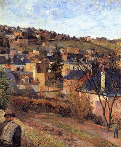 Blue Roofs, Rouen by Paul Gauguin