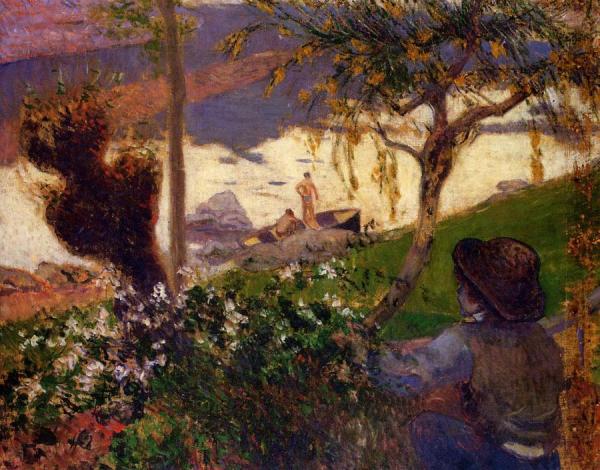 Breton Boy By The Aven River by Paul Gauguin