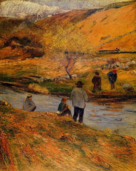Breton Fishermen by Paul Gauguin